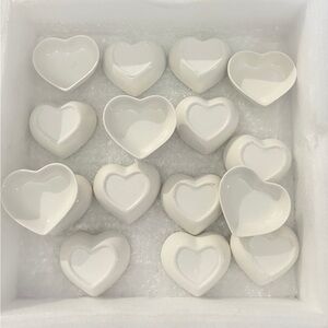 Heart ceramic, glass